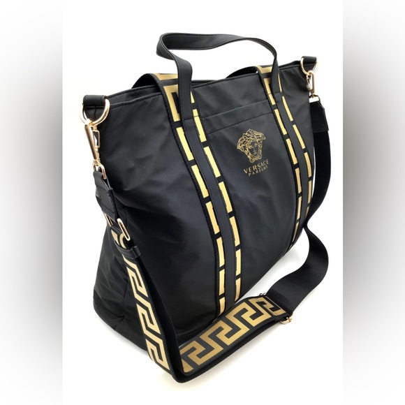 Versace Parfums Black and Gold Duffel Bag - Picture 1 of 12